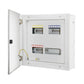 TPN 6W Canvas 'O' Horizontal Double Door Distribution Board - open door angled view - Orient Electric