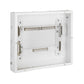 TPN 4W Canvas 'O' Horizontal Double Door Distribution Board - internal angled view without door - Orient Electric
