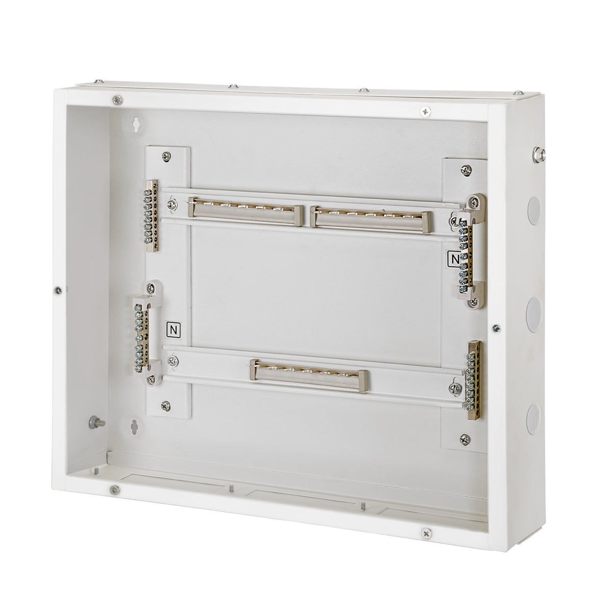 TPN 12W Canvas 'O' Horizontal Double Door Distribution Board - internal side view without door - Orient Electric