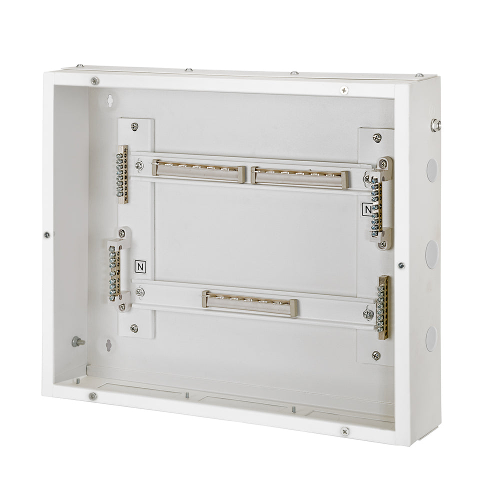 TPN 12W Canvas 'O' Horizontal Double Door Distribution Board - internal side view without door - Orient Electric