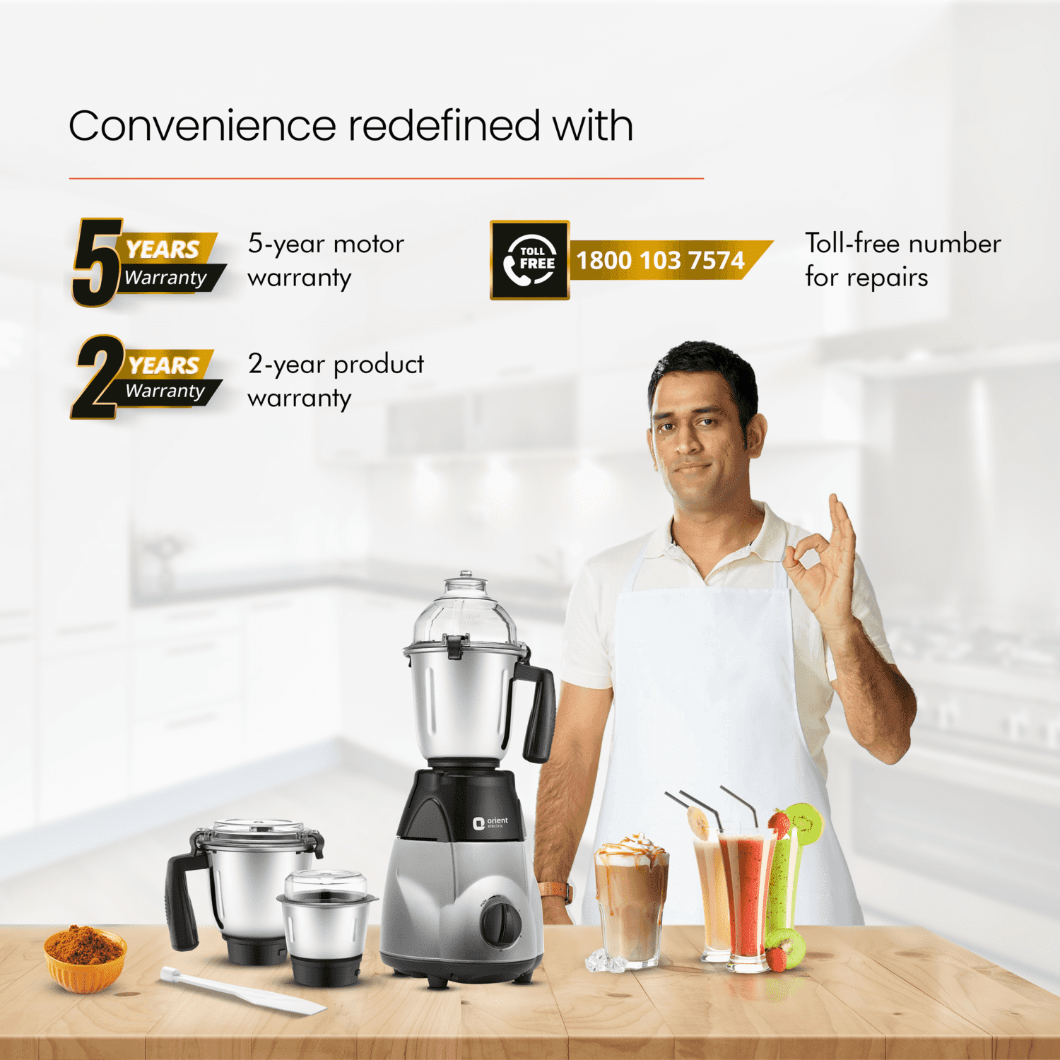 Buy Chef Special 3 JAR Mixer Grinder Online in India Orient Electric