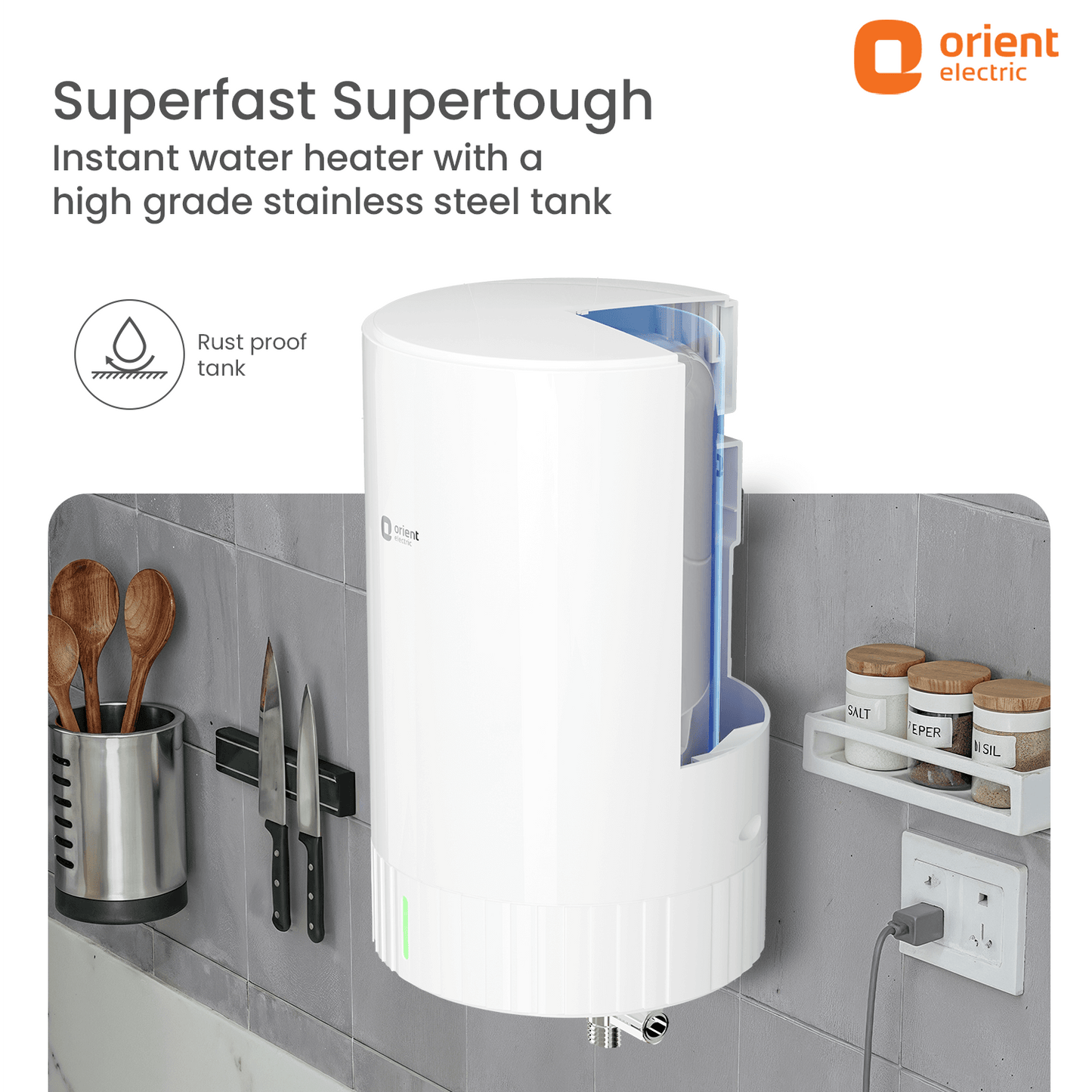 Instaflo 3L Instant Water Heater (Geyser) | Suitable for Low & Mid Rise Buildings | 6 Years Tank Warranty