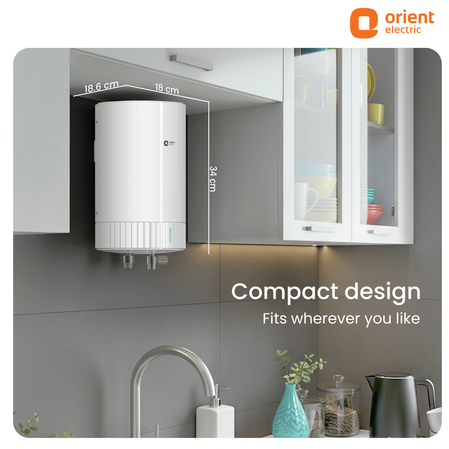 Instaflo 3L Instant Water Heater (Geyser) | Suitable for Low & Mid Rise Buildings | 6 Years Tank Warranty