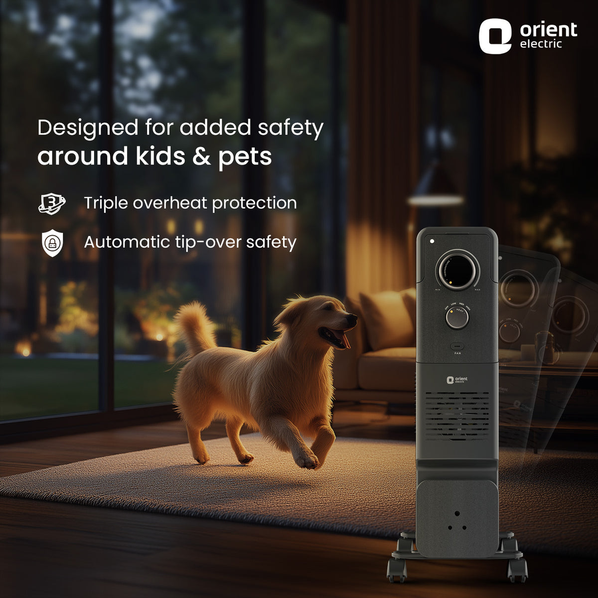 Orient Electric Hearth 11 Fin Oil Filled Radiator (OFR) 2900W - Orient Electric