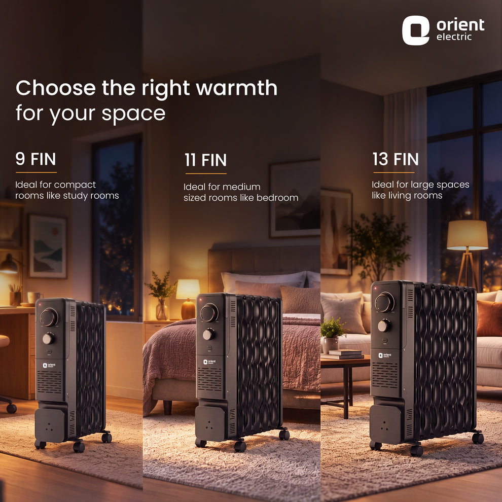 Orient Electric Hearth 13 Fin Oil Filled Radiator (OFR) 2900W - Orient Electric
