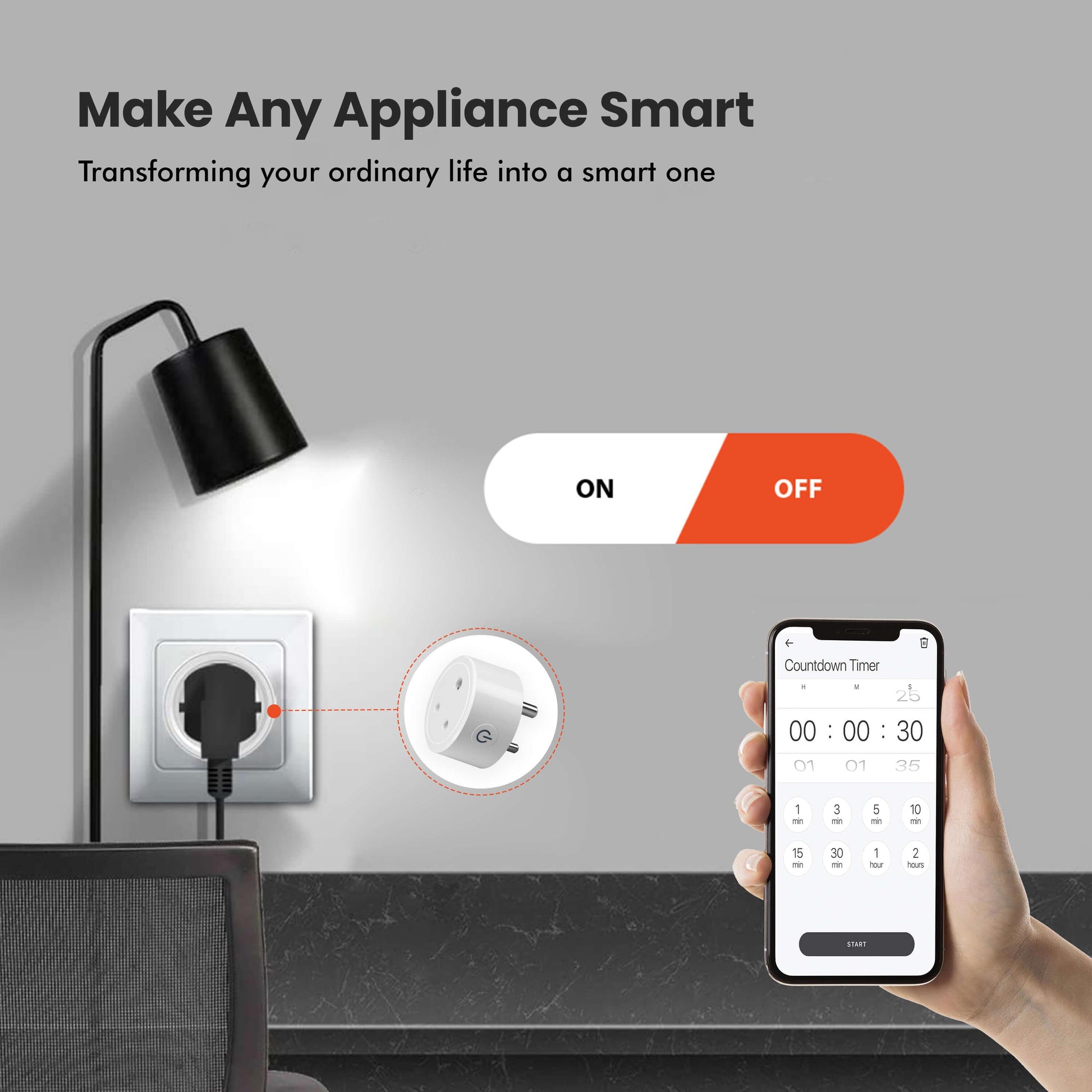 Buy I-Nex Wifi 10A Smart Plug Socket Online in India | Orient Electric