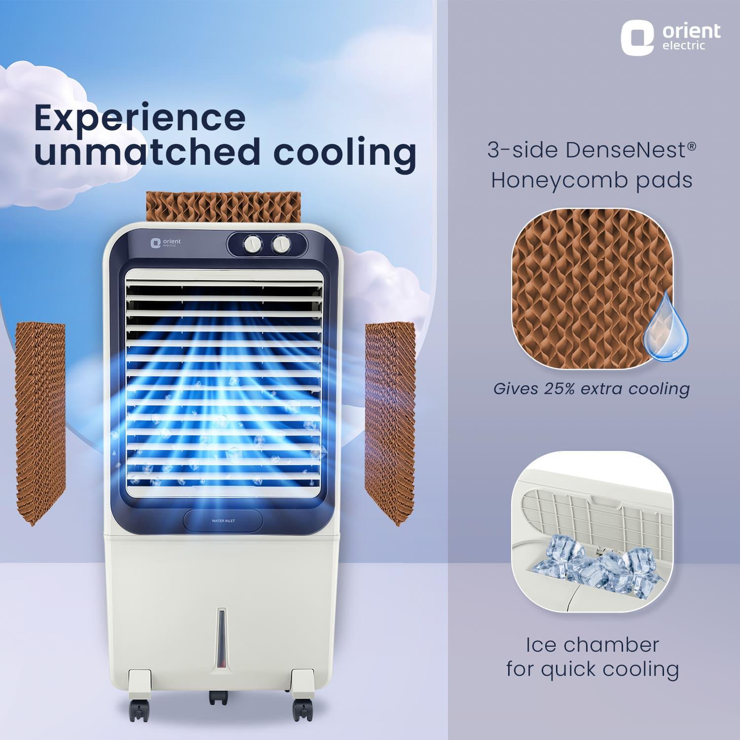 Buy Knight Desert Air Cooler with Honeycomb pads Ice Chamber Dust Filte Online in India Orient Electric