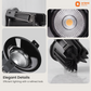 prism bloom led cob downlighter 7w 12w 18w rose gold cool white gun metal cool white natural white rose gold natural white gun metal warm white rose gold warm white gun metal light with efficient lighting