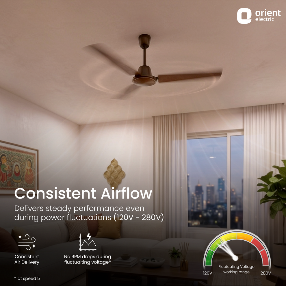 Remote Clay Brown Ceiling Fan