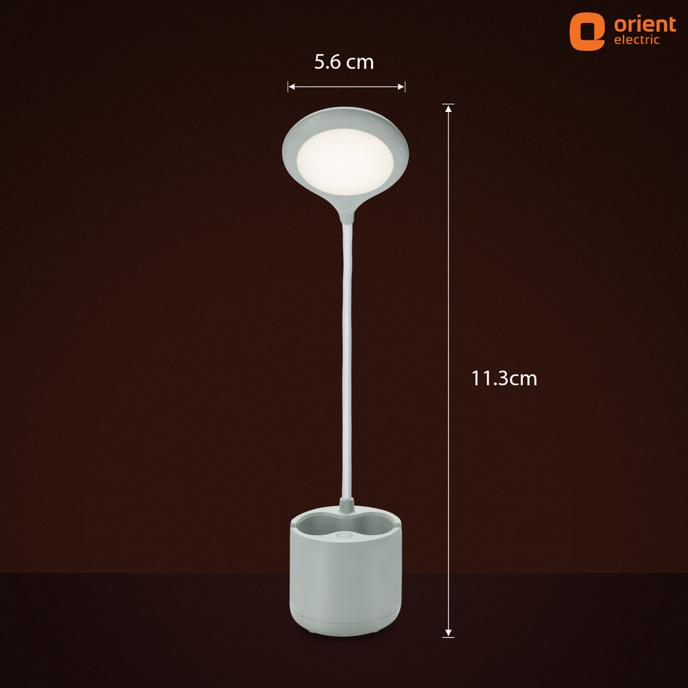 arc rechargeable led table lamp 6w green dimensions