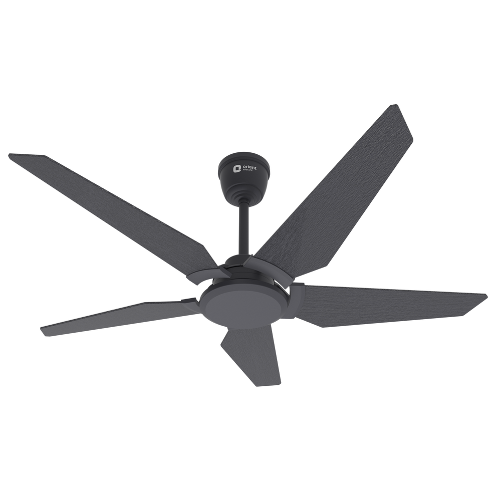 1320MM Non-Underlight BLDC Ceiling Fan 5 Blade Orient Black with Remote