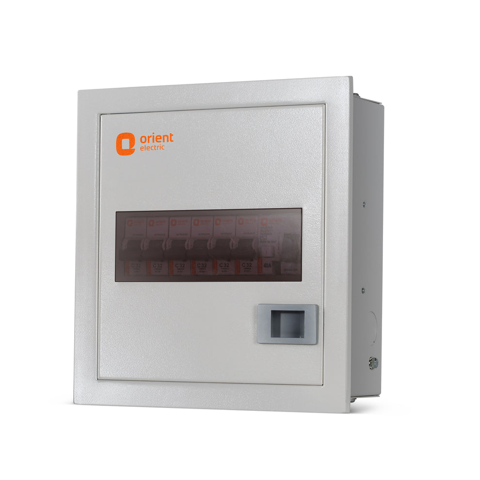 SPN 10W N' Series Acrylic Door Distribution Board - front view with acrylic door - Orient Electric