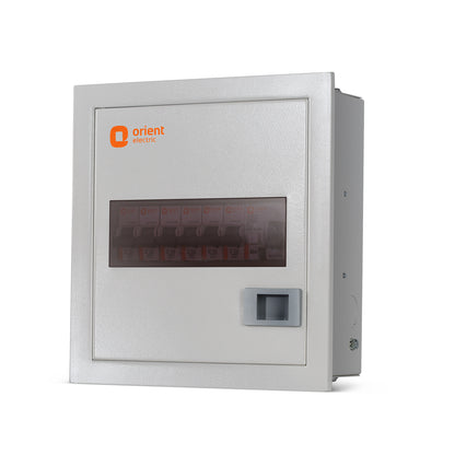 SPN 8W N' Series Acrylic Door Distribution Board - front view with acrylic door - Orient Electric