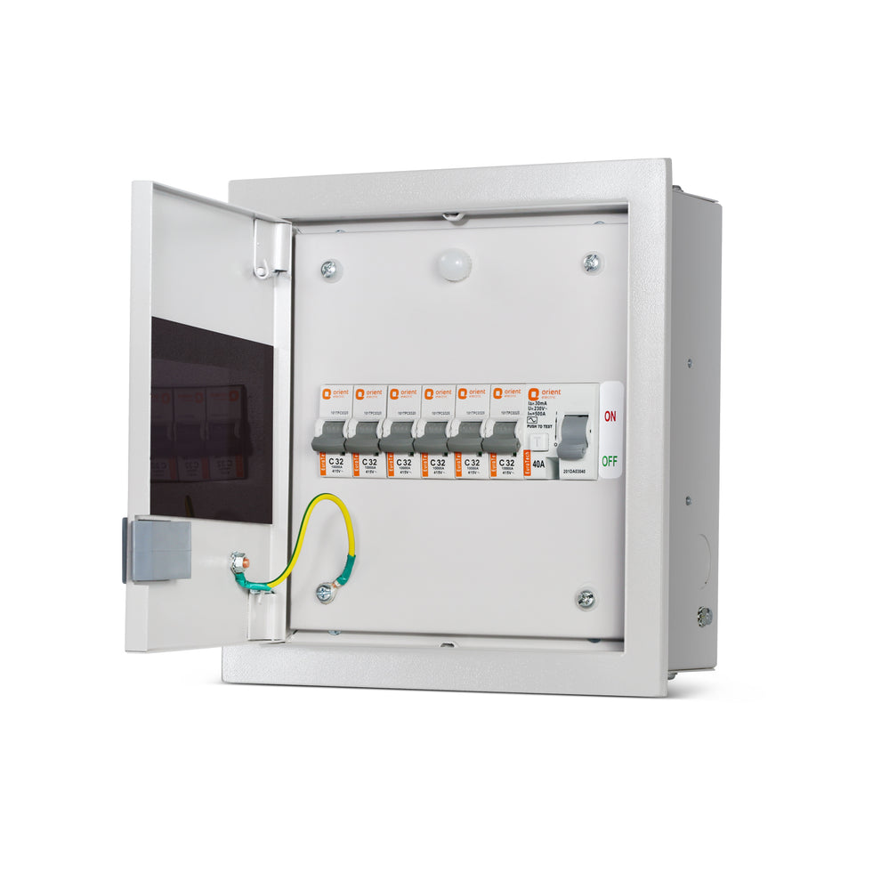 SPN 14W N' Series Acrylic Door Distribution Board - open door view - Orient Electric