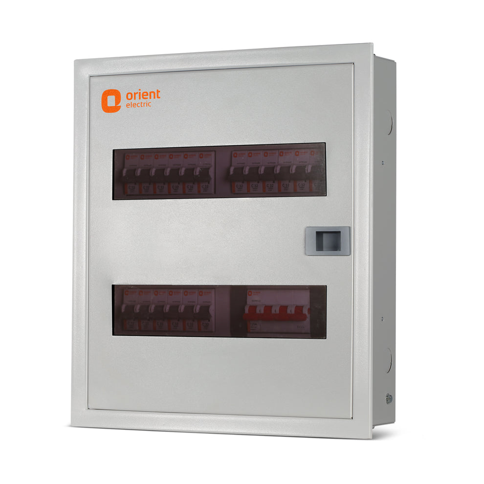 TPN 4W N' Series Acrylic Door Distribution Board - front view with acrylic door - Orient Electric