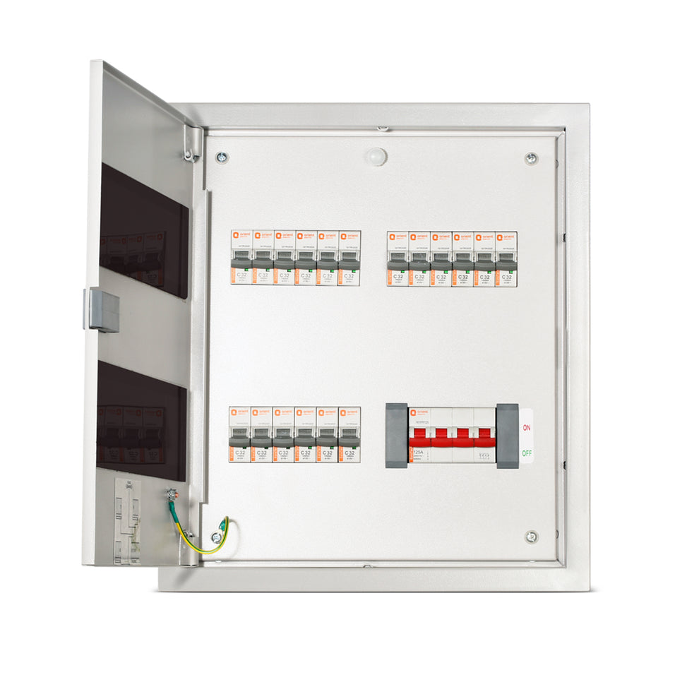 TPN 8W N' Series Acrylic Door Distribution Board - open door view - Orient Electric