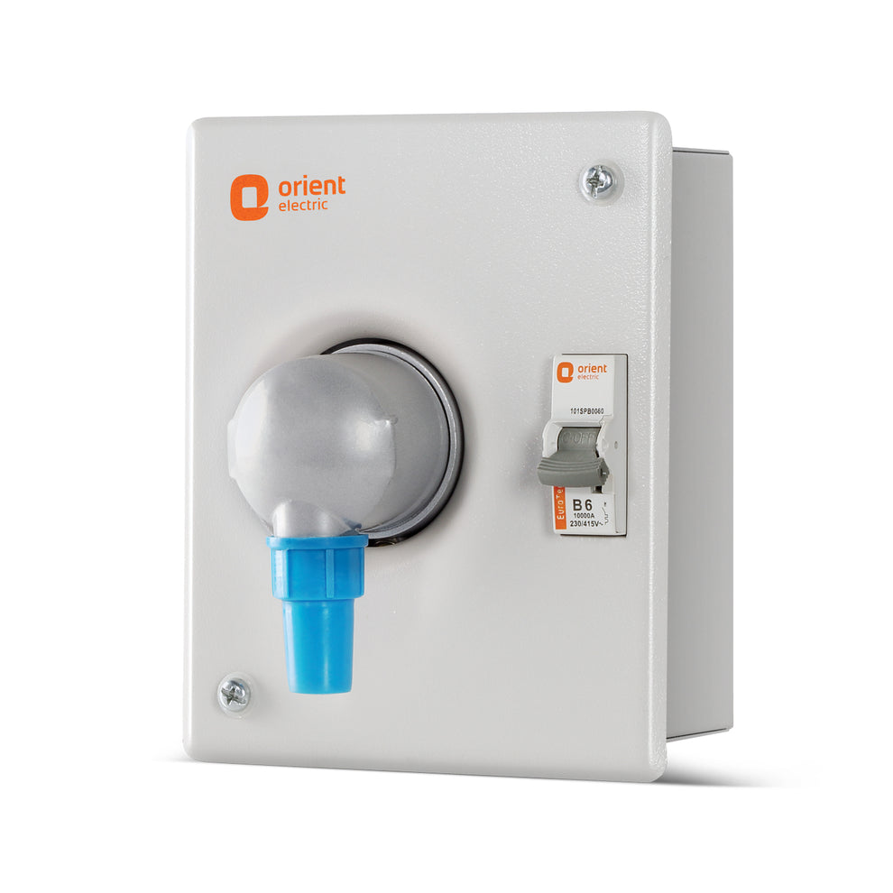 SPN 20A N' Series Plug and Socket Box Distribution Board - front view - Orient Electric
