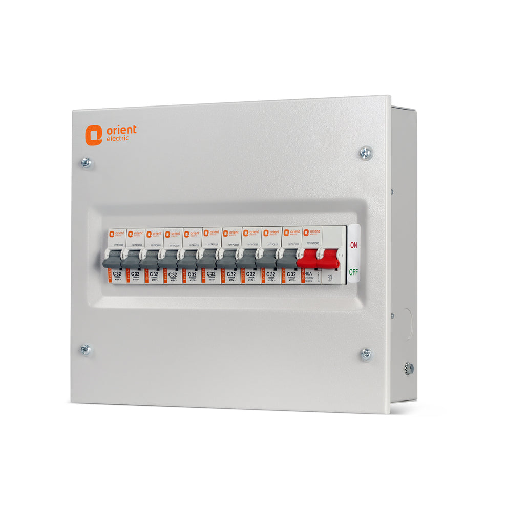 Single 8W N' Series SPN Distribution Board - single door, front view - Orient Electric