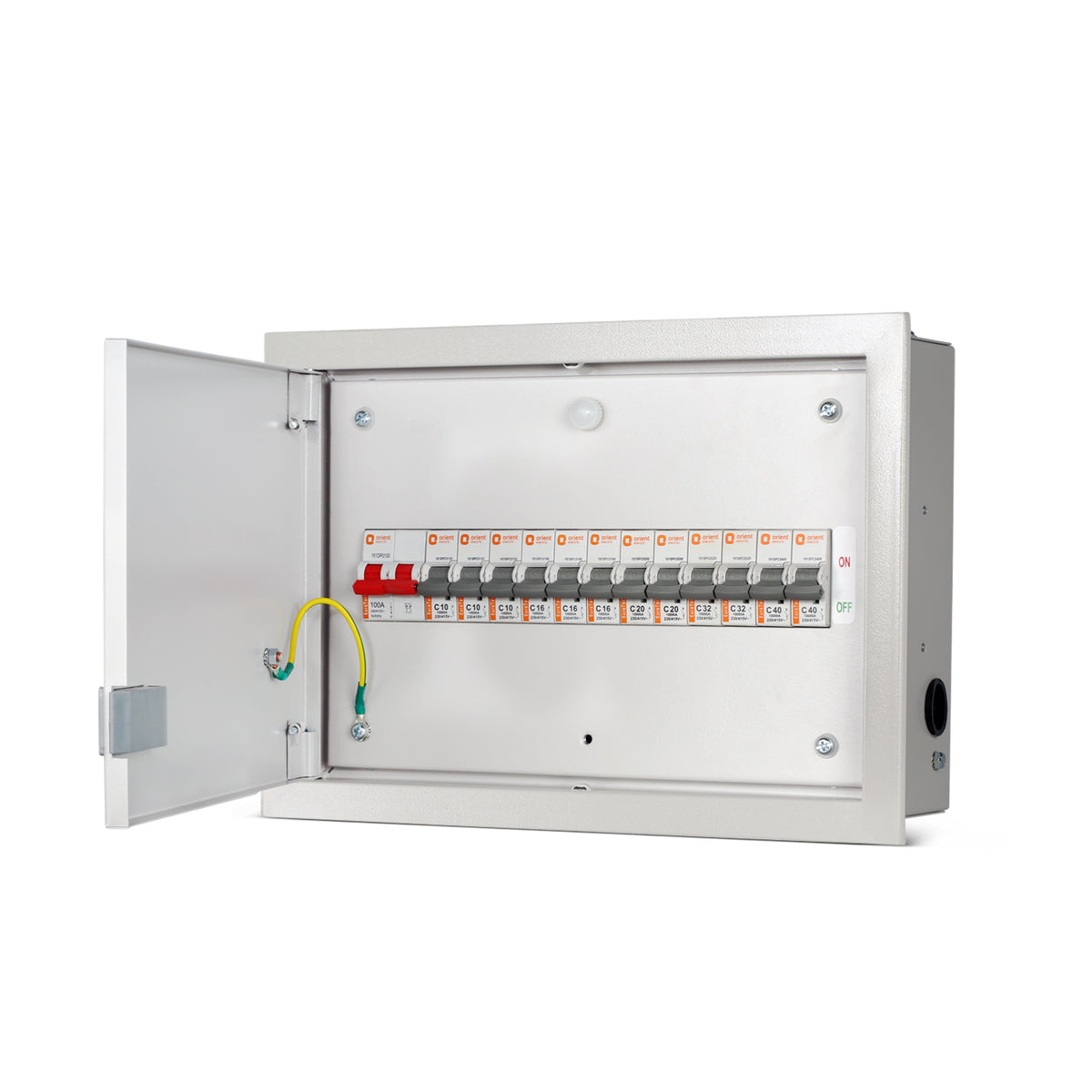 Double 4W N' Series SPN Distribution Board - double door, open door view - Orient Electric