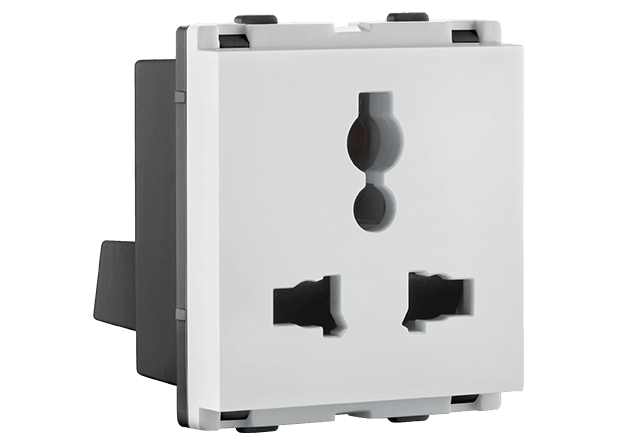 Combined Shuttered and Universal Socket