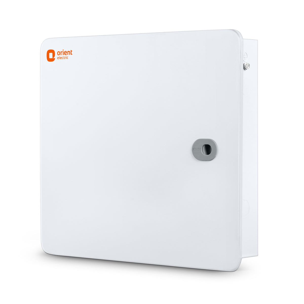 TPN 8W Stella Double Door Distribution Board - angled front view, door closed - Orient Electric