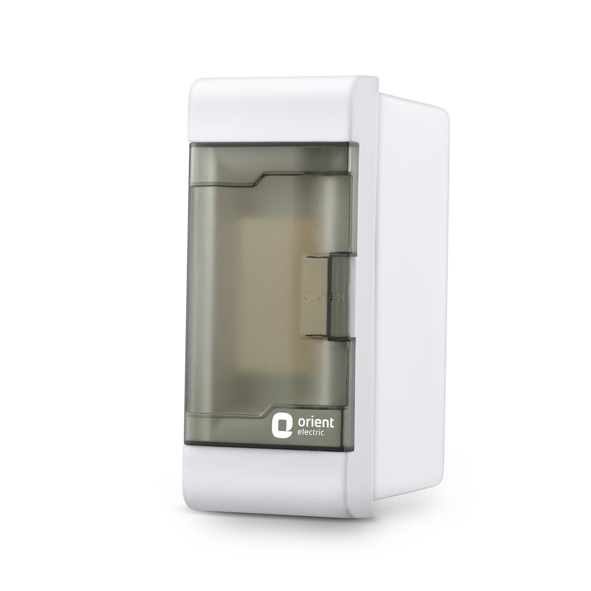 Plastic 2W Stella MCB Enclosure Distribution Board - front view, flat - Orient Electric