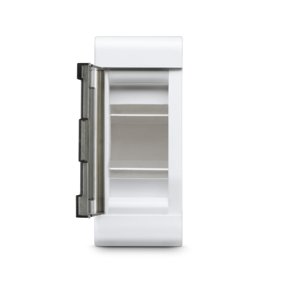 Plastic 2W Stella MCB Enclosure Distribution Board - open door side view - Orient Electric