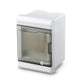 Plastic 4W Stella MCB Enclosure Distribution Board - angled front view - Orient Electric